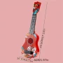 Младежка карикатурна китара укулеле за деца, 43,5x14,5 см.,4 струни, Детска играчка Укулеле Материал, снимка 11