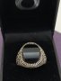 Красив сребърен пръстен маркиран Черен ахат #63В, снимка 6