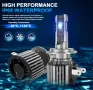 Sycreek комплект LED крушки за фарове H7, 2 броя, 150W, 30000LM, 6500K студено бяло, супер ярки , снимка 2