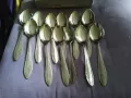 Винтидж от соца нови 12 лъжици на Велико Търново в кутия, снимка 2