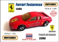 Ferrari Testarossa Matchbox 1986 Made in Thailand, снимка 1