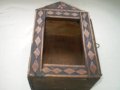 Стара кутия за часовник с интарзия, снимка 3
