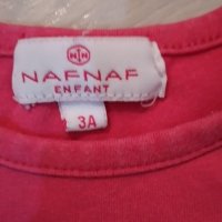 Блуза с имитация вратовръзка на френската марка NAFNAF за 3г, снимка 2 - Детски Блузи и туники - 34748033