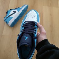 Nike Air Jordan 1 Low UNC Blue Нови Оригинални Обувки Маратонки Размер 42 Номер Кецове Снукърси Сини, снимка 5 - Маратонки - 39339513