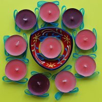 Чаени ароматни свещи с панделки , снимка 2 - Декорация за дома - 41856380
