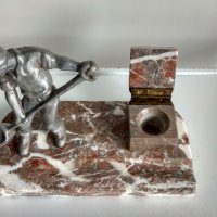 Стара мастилница от СОЦА от мрамор и метал. , снимка 7 - Други ценни предмети - 40220076