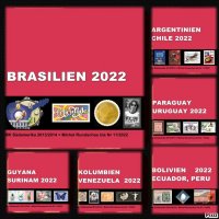 От Михел 6 каталога(компилации)2022 за държави от Южна Америка (на DVD), снимка 1 - Филателия - 38869779
