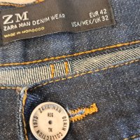 zara man denim wear размер 32 мъжки дънки цвят мастило jeans, снимка 5 - Дънки - 40473375