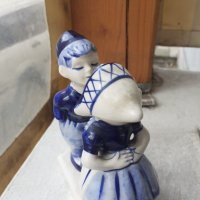 Порцеланова фигура  Delffs Blue Hand Painted порцелан, снимка 5 - Антикварни и старинни предмети - 35948471