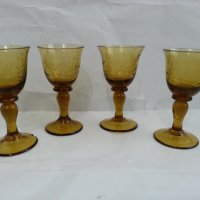 Ретро чашки  чаши цветно стъкло, снимка 1 - Антикварни и старинни предмети - 35985448