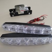 Комплект от 2 бр. Дневни Светлини Халогени Диодни 6 SMD LED DRL 12V Е4 6000К, снимка 3 - Аксесоари и консумативи - 40478499
