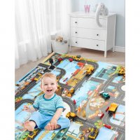Детска постелка за игра-килим с писта-размери 130х100см, снимка 12 - Играчки за стая - 40004597