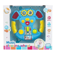 Волан за кола за малко дете, със светлини и музика / Цвят: Жълт, Син, снимка 2 - Музикални играчки - 44598062