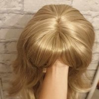 Стилна руса перука , снимка 3 - Аксесоари за коса - 41845851