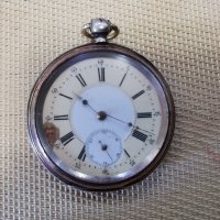 сребърен джобен часовник, снимка 1 - Антикварни и старинни предмети - 41711467
