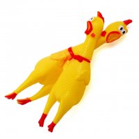 ПРОМО! Крякащо пиле, гумена звучна кокошка, снимка 4 - За кучета - 38799546