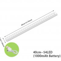 LED нощна лампа със сензор за движение USB зареждане 54 диода 40см. , снимка 8 - Лед осветление - 39482970