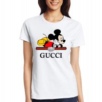 Тениска GUCCI Disney Mickey Mouse принт Модели,цветове и размери, снимка 3 - Тениски - 28097563