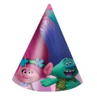 Тролчетата Тролчета Trolls картонена  парти шапки шапка рожден ден, снимка 1 - Други - 40601345