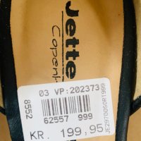 Обувки нови, Gette riis copenhagen, черни, кожа, с етикет,№ 38, стелка 24 см, платформа-отзад 4 см, снимка 3 - Дамски обувки на ток - 42629219