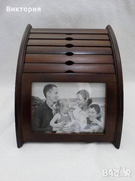 Дървена кутия/албум за снимки - 120 + 1 бр., снимка 1