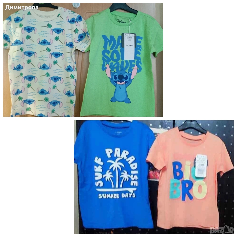 Чисто нови тениски 4бр размер 5-6г 116см, снимка 1