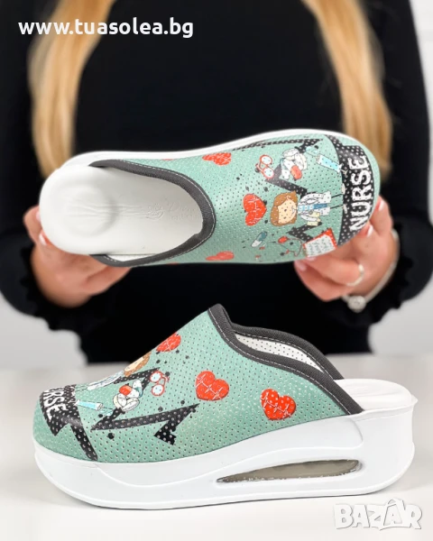 🥁 Намаление - Дамско анатомично медицинско сабо на платформа | Марка Tuasolea, снимка 1