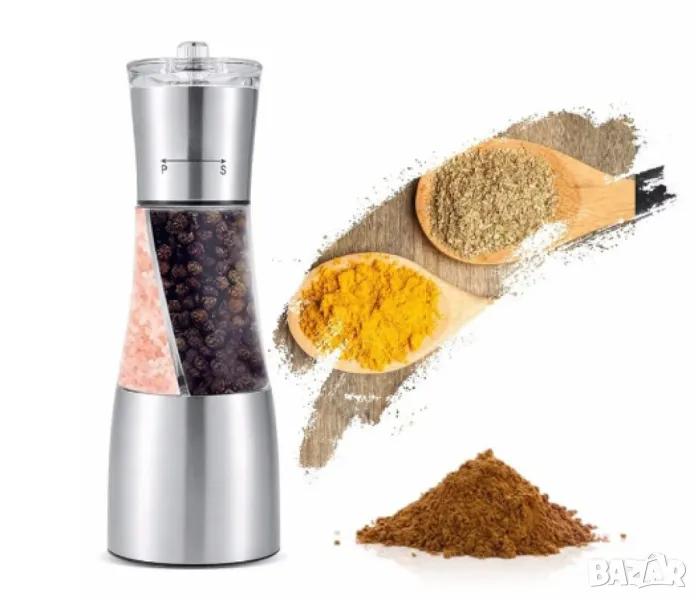 Механична мелничка за сол и пипер Bohmann BH 7801, 19см, снимка 1