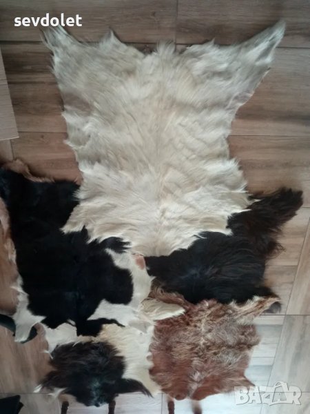 Естествени,интериорни кози кожи--2 бр..Обявената цена е за всичките., снимка 1