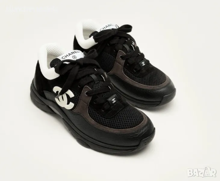 Спортни обувки Chanel Trainers black and white, снимка 1