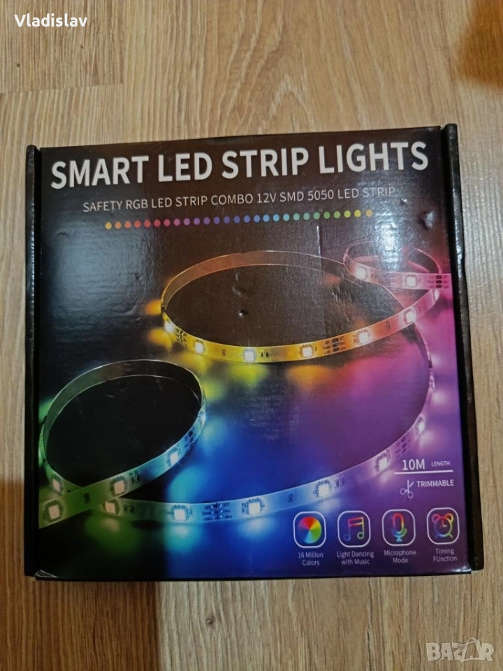 Комплект 5050 RGB LED светлини 10М, снимка 1