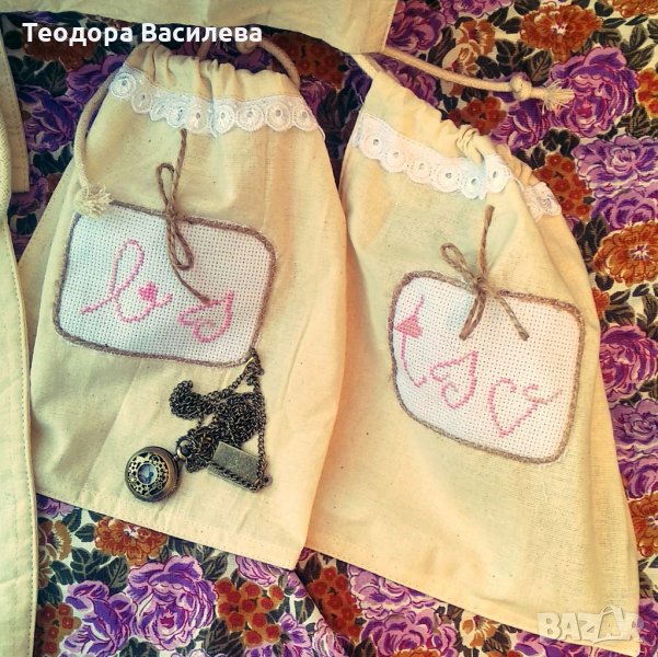 Ретро торбичка с ръчна бродерия. , снимка 1