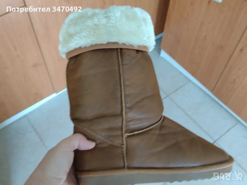 Високи  ботушки от синтетичен материал , снимка 1