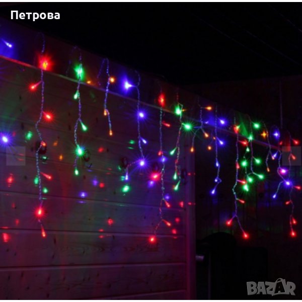 LED лампички за коледна украса-3 метра,цветни,шарени/лампички за украса, снимка 1