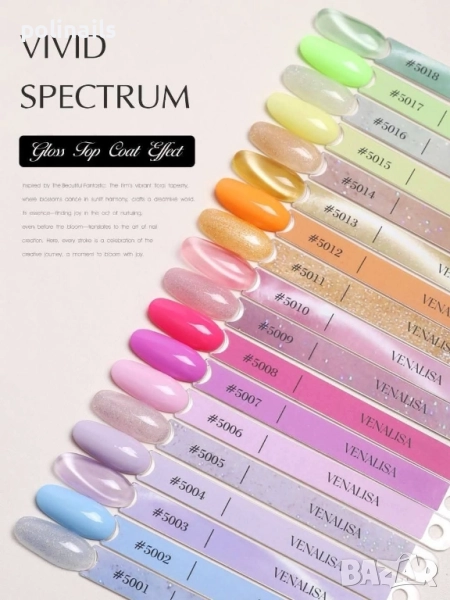 НОВО ! Гел лак Venalisa Vivid spectrum без НЕМА, ТРО и НРМА - 10мл, снимка 1