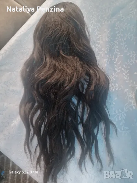 Екстейшан, кестенява дълга 40 см опашка направена е като джоб /кок/ с гребенче , снимка 1