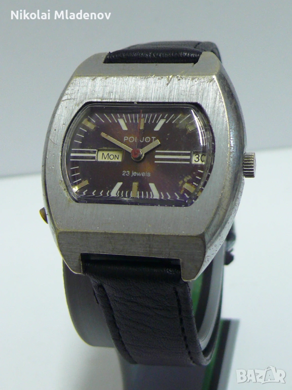 Съветски ПОЛЕТ/POLJOT Автоматичен Мъжки ръчен часовник, работещ!, снимка 1