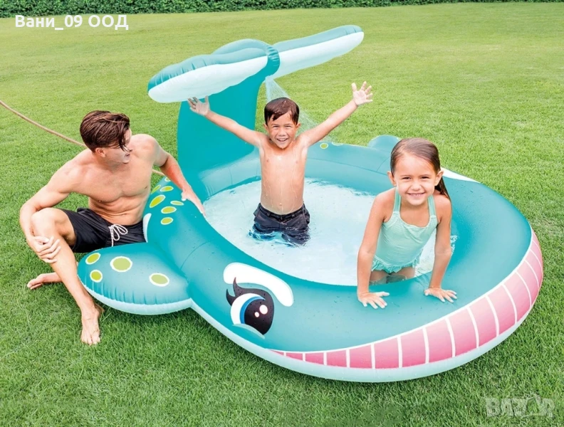 Детски басейн "Кит" с пръскалка, снимка 1