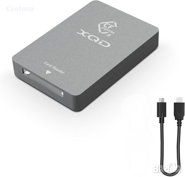 CFexpress Type B и XQD четец на карти USB 3.1 Gen 2 10Gbps, алуминиев, съвместим с Thunderbolt 3, снимка 1