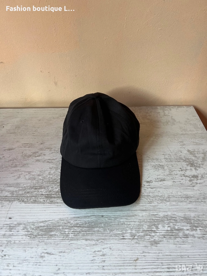 Черна дамска бейзболна шапка от текстил с регулираща се обиколка на главата 🖤, снимка 1