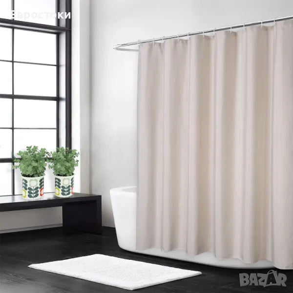 Hotel luxury Хотелско луксозно бельо, имитационни ленени завеси за душ 240 GSM тежко тегло, снимка 1