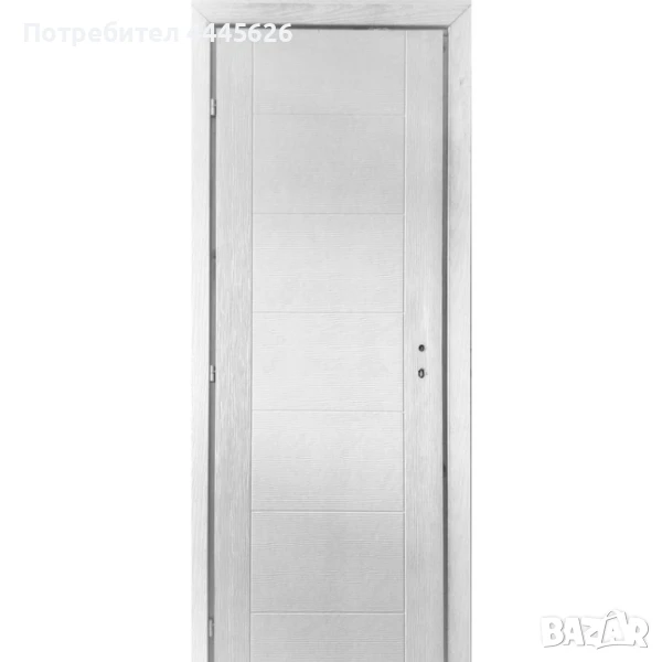 НОВА интериорна грундирана врата с каса 80X200Х7 см. ЛЯВА, снимка 1