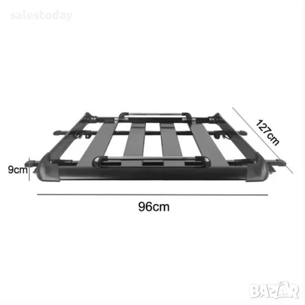 Багажник за кола, Скара за покрив на автомобил, джип, бус +греди и Планки за монтаж, 127 х 96 см, снимка 1