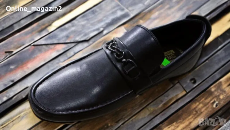 Официални мъжки  обувки за малки и големи украсени с метални елементи, снимка 1
