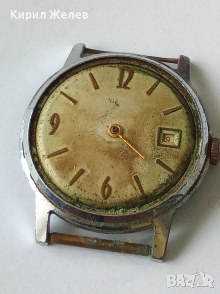 Механизъм с циферблат от стар ръчен часовник 51449, снимка 1