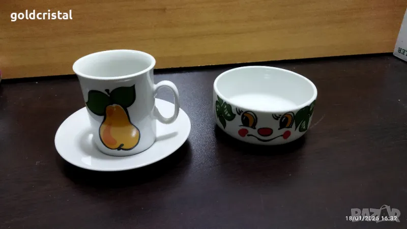 Стар български порцелан детски комплект , снимка 1