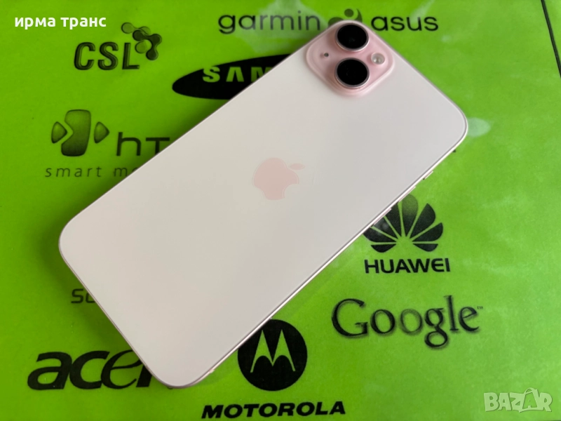 iPhone 15 Plus 256gb Barbie 96% батерия.Гаранция, снимка 1