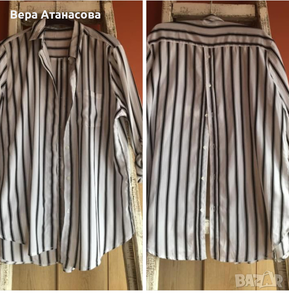 🌹🌹🌹 Риза на райета с ефектен гръб❤️‍🩹 л//хл☑️, снимка 1