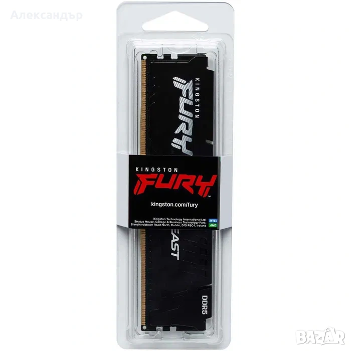 Нова RAM памет Kingston FURY Beast Black 32GB DDR5 5200 CL40 ГАРАНЦИЯ, снимка 1