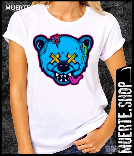 Дамска тениска с щампа ZOMBIE SWAG BEAR, снимка 1